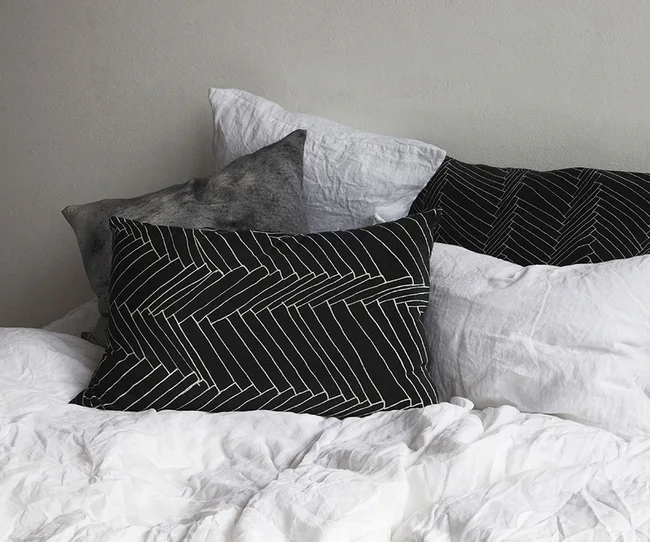 Penney + Bennett silk and linen bedding