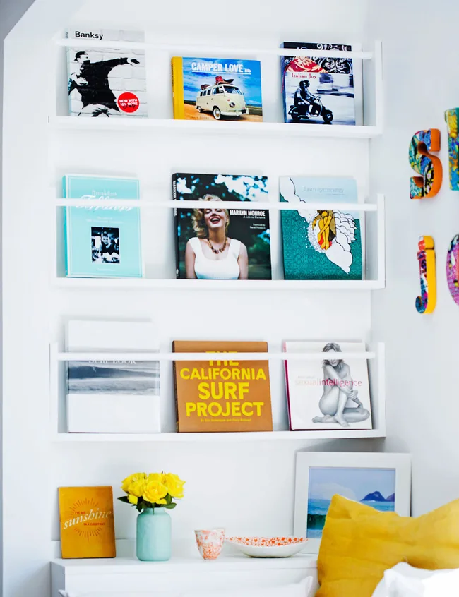 Bernadette Cross, brick cottage, book case, Queensland, beach house