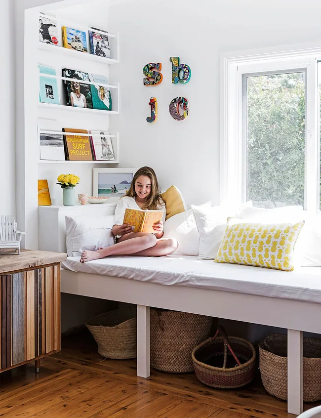 Bernadette Cross, brick cottage, day bed, Queensland