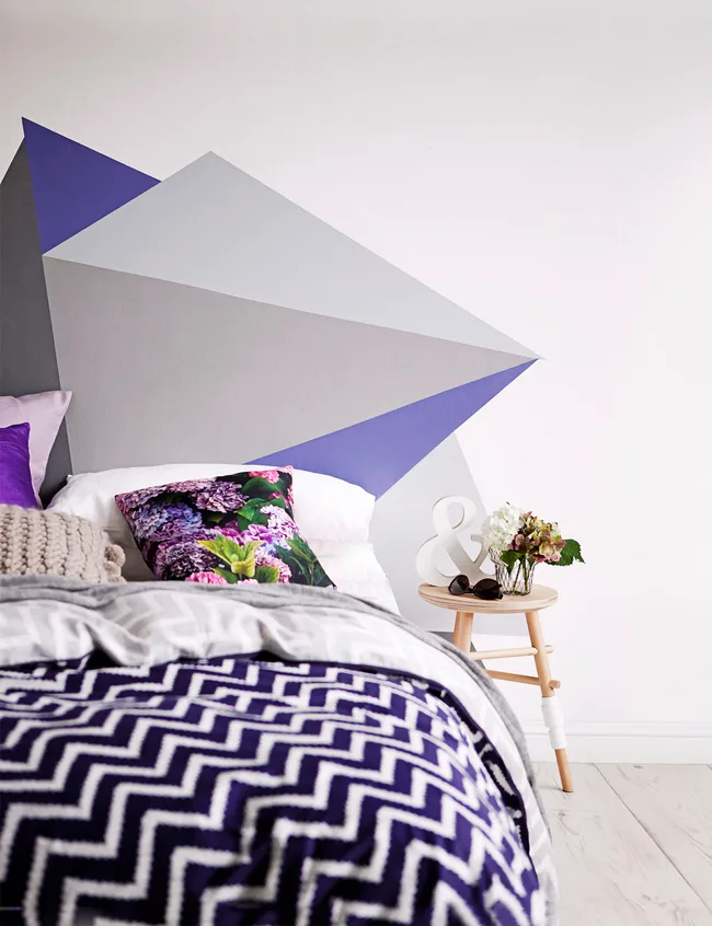 Painted mural headboard