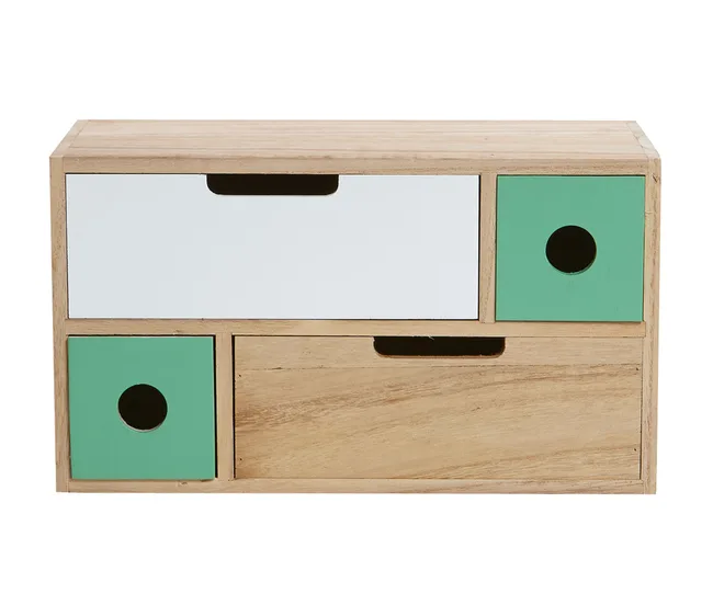 Blanco pastel wooden four-drawer