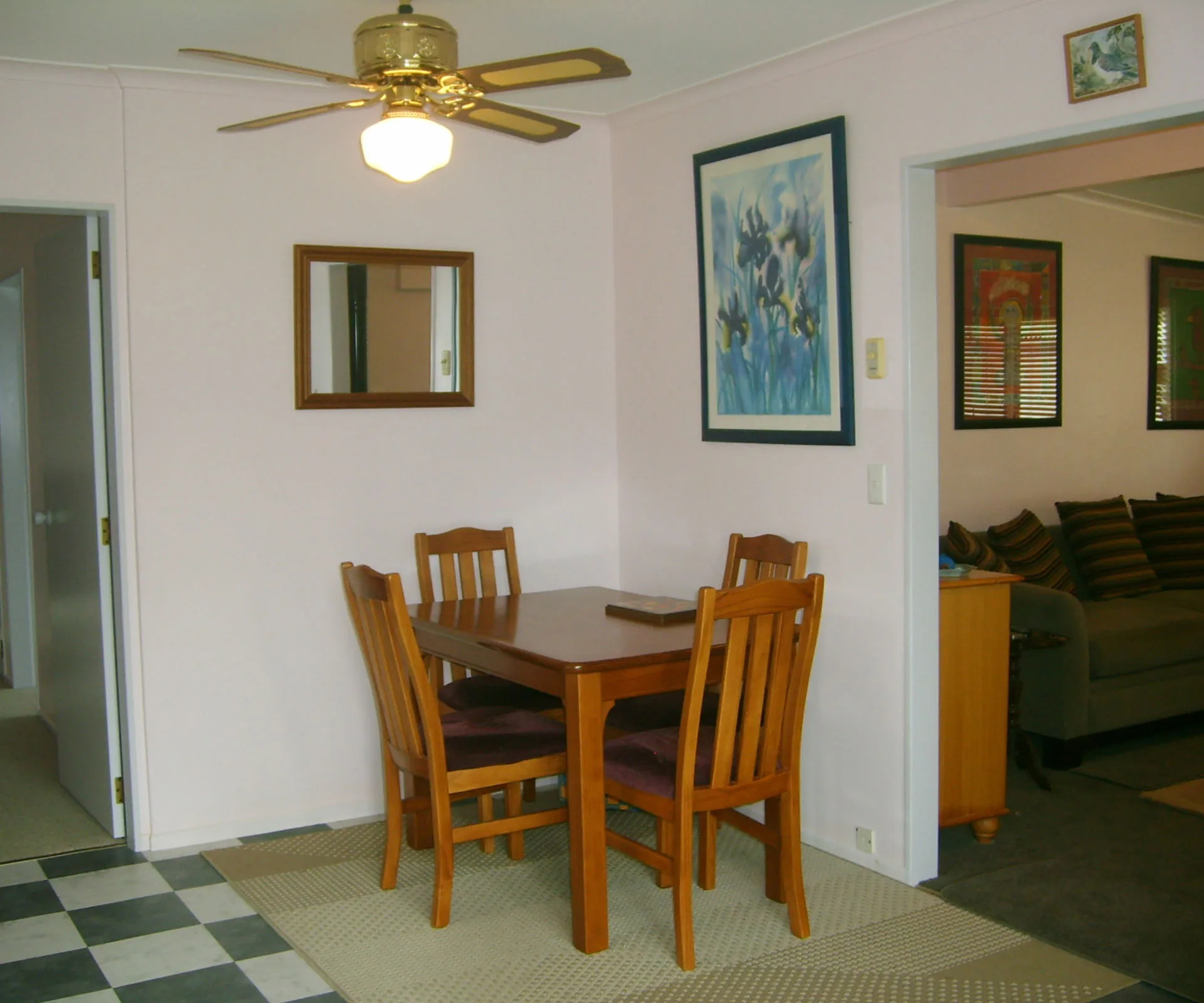 The dining area was crammed into a corner before its makeover.