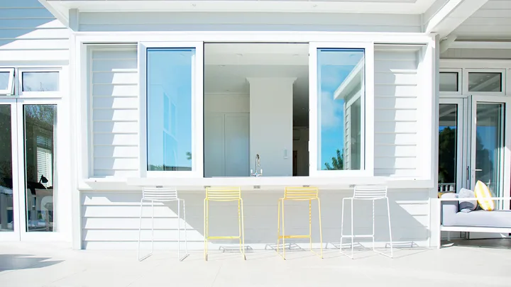 white, bungalow, California