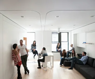 This tiny New York apartment packs 8 rooms into 39 square metres