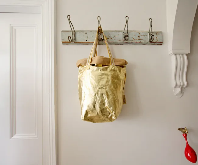 Coat hooks just inside the front door.