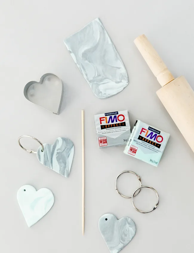 Warehouse Stationery marble key ring