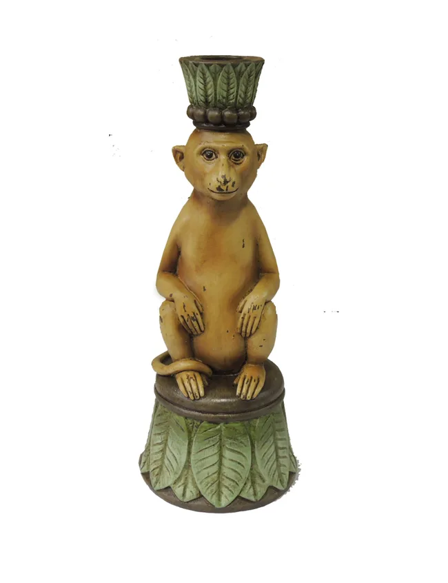 Monkey candle holder, $26, from Le Monde.