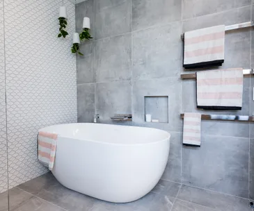 Get the look: Emma and Courtney’s bathroom