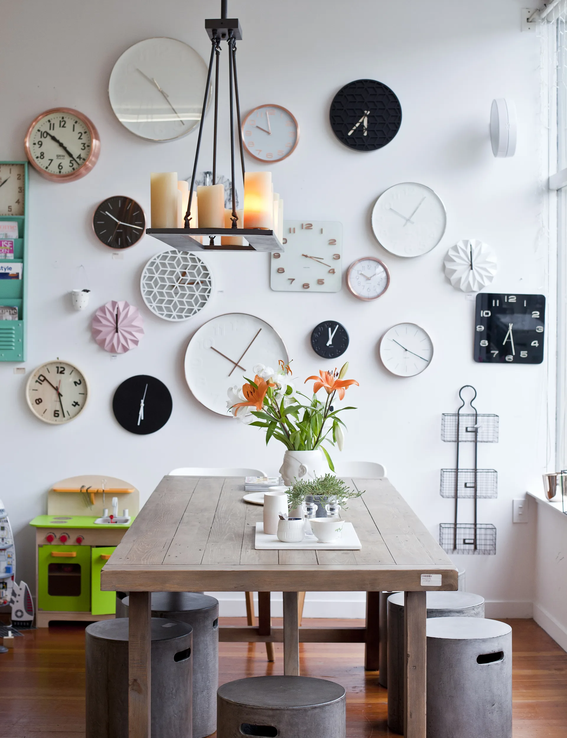 An eclectic and interesting mix of homeware sits alongside lighting, books and giftware in this light and lovely space.