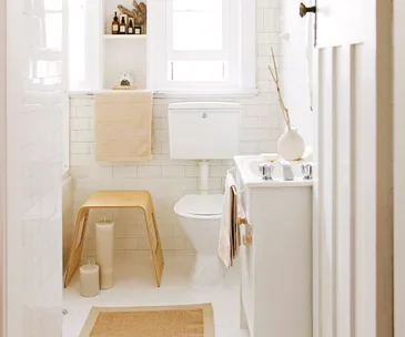 How to get a natural neutral look in the bathroom