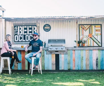 An outdoor bar, barbecue and studio space is the ultimate hangout