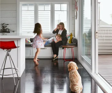Before and after: a kitchen is reconfigured into an open-plan family hub