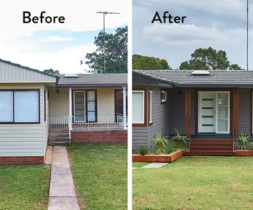 A dated home with aluminium windows gets major street appeal