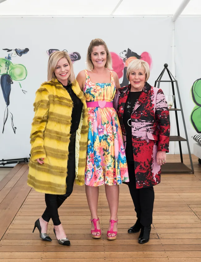 Simply You's Louise Hilsz with the best dressed ladies of the day in Trelise Cooper.