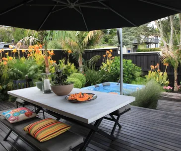 Garden makeover: This corner site was once bare sloping lawn