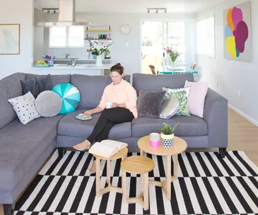 Novice DIYers transform a brick and tile home on a shoestring budget
