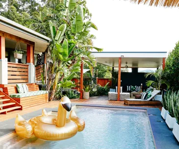 This inviting family home embraces an eclectic mix of styles