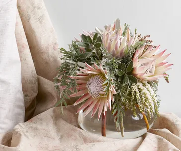 Protea inspired homeware is on trend and we can’t get enough of it