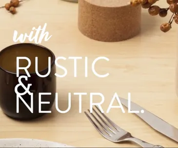 Nail your Christmas table setting with rustic, neutral style
