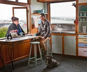 The kitchen of this quaint Bluff cottage was given a vintage-vibe makeover
