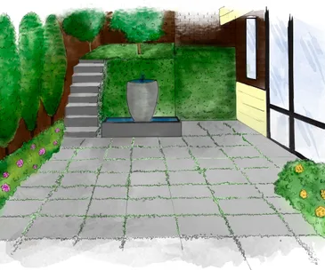 A problem courtyard gets a stylish and fragrant garden plan