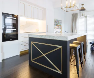 This luxurious kitchen gives storage a stylish edge