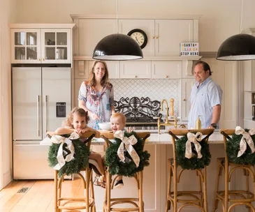 A grand Remuera villa is decked in traditional Christmas decor