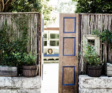 Secondhand finds add rustic appeal to this seaside garden
