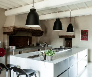 A traditional Tuscan farmhouse is fitted with luxurious interior style