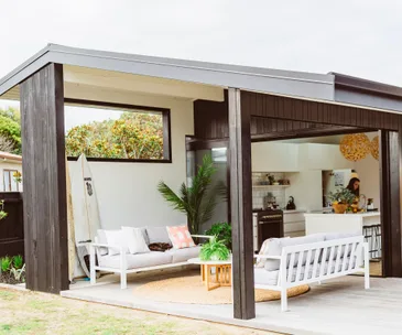 The interior of this petite Papamoa home was inspired by Byron Bay