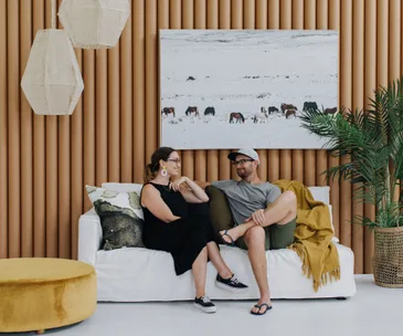 Alex and Corban transform a run-down factory into a cool new space