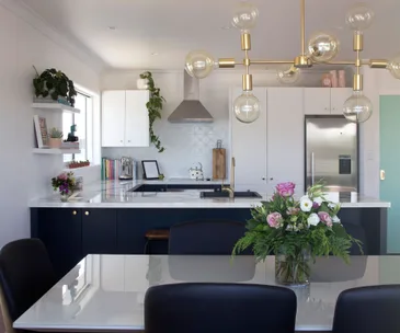 This kitchen renovation is all about functional style with a dash of glam