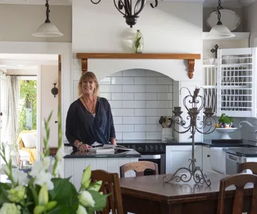 A stucco bungalow in New Plymouth is lovingly restored with heritage style