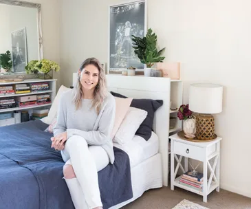 How Netballer Storm Purvis adds personal style to her rental bedroom