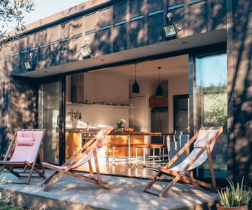 This little cottage in the middle of an olive grove uses space wisely