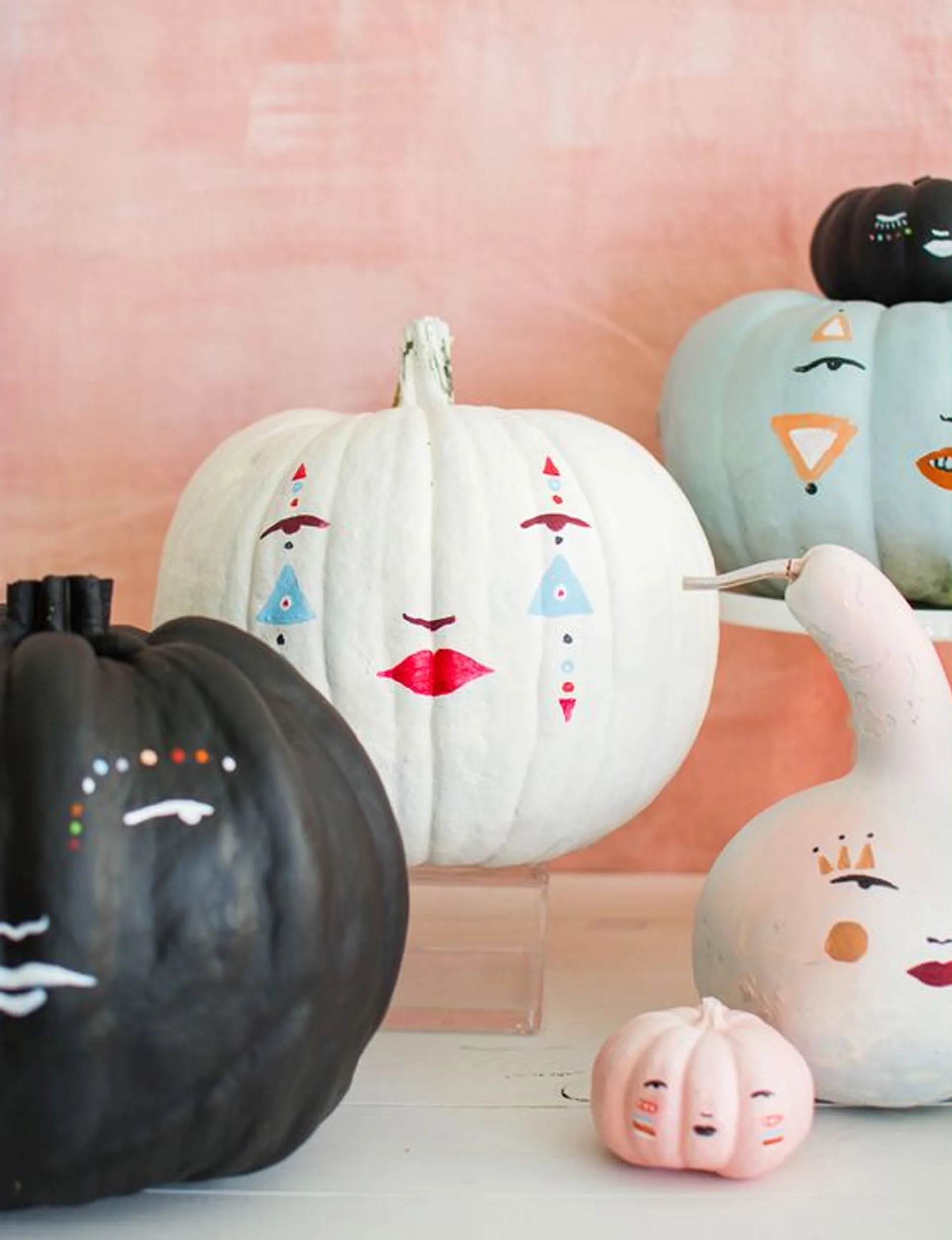 Classy painted pumpkins for stylish Halloween decorators