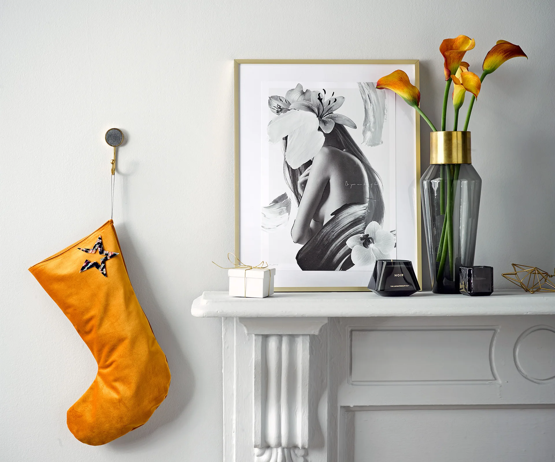 4 creative ways to use luxe orange velvet as Christmas decor