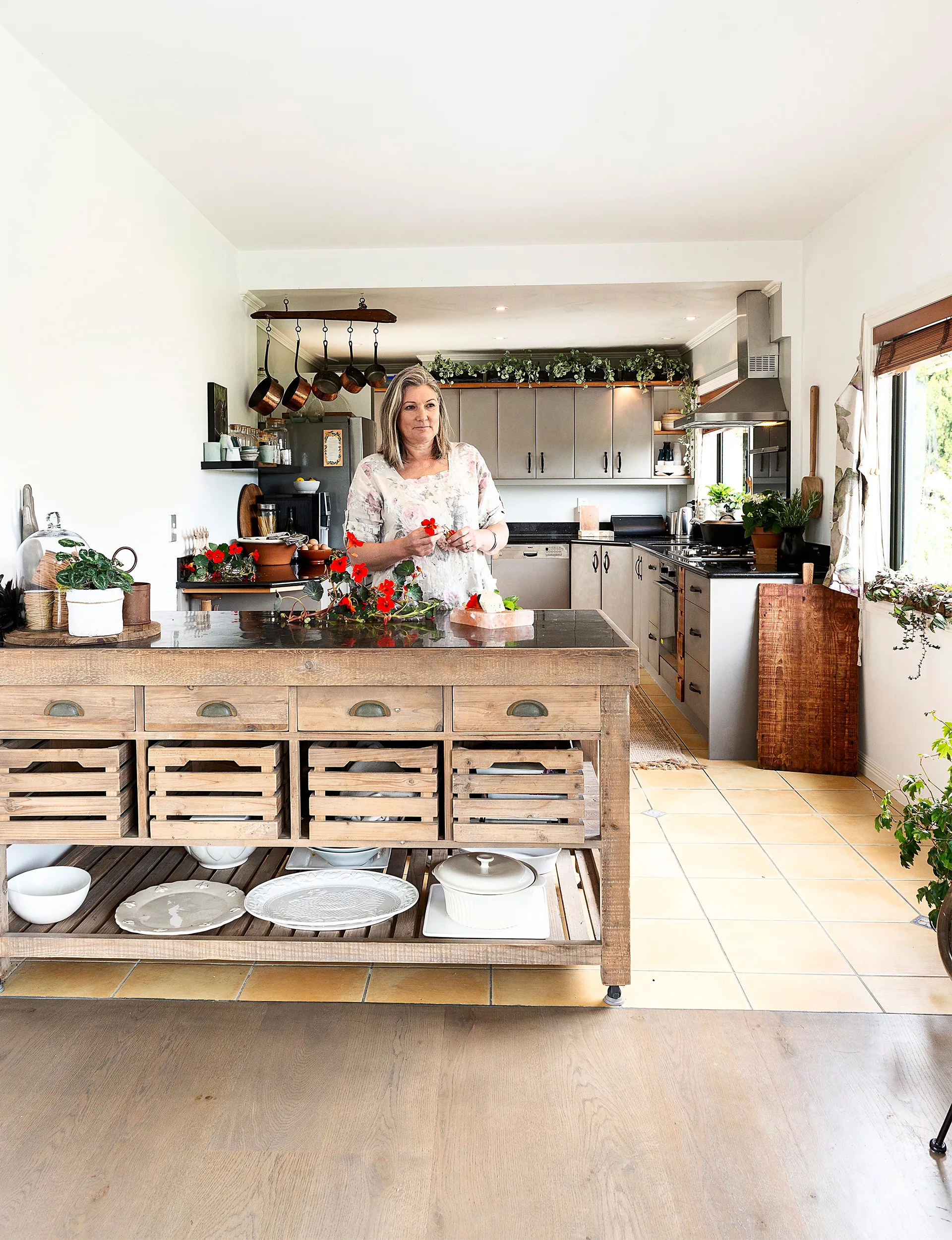 Whitford home, country-style kitchen