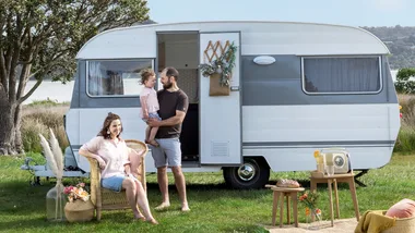 This sweet little caravan has been given the most stylish makeover