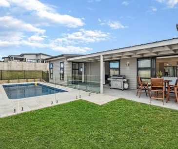 This modern home in Beachlands was designed to make entertaining easy