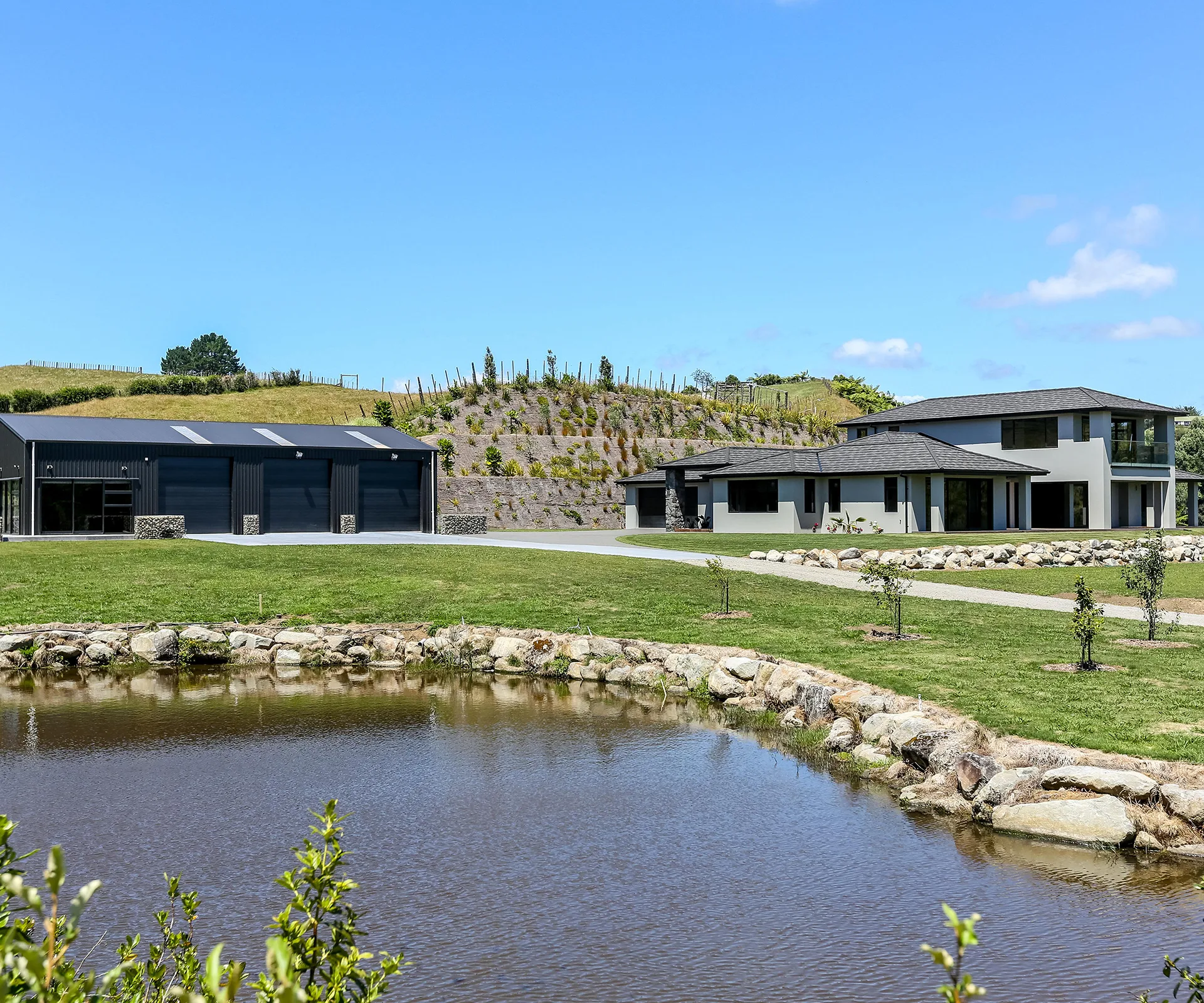 This New Plymouth home for sale is rural living at its sleekest