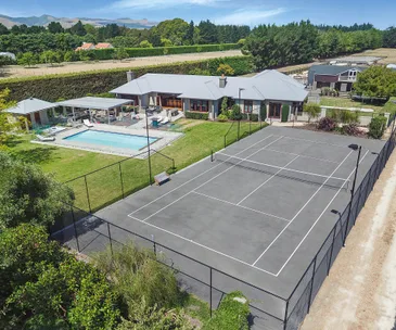 Enjoy luxurious living in this Christchurch home, with pool and tennis court