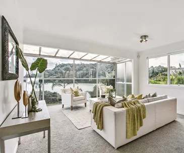 This stylish waterfront home comes with its own private jetty