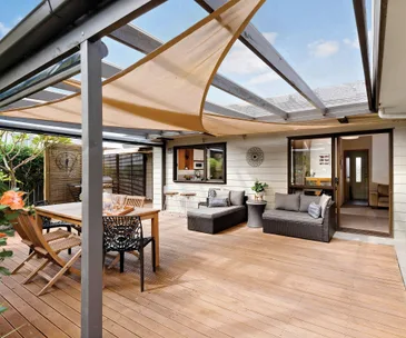 This two-story family home for sale offers functional and easy-going living