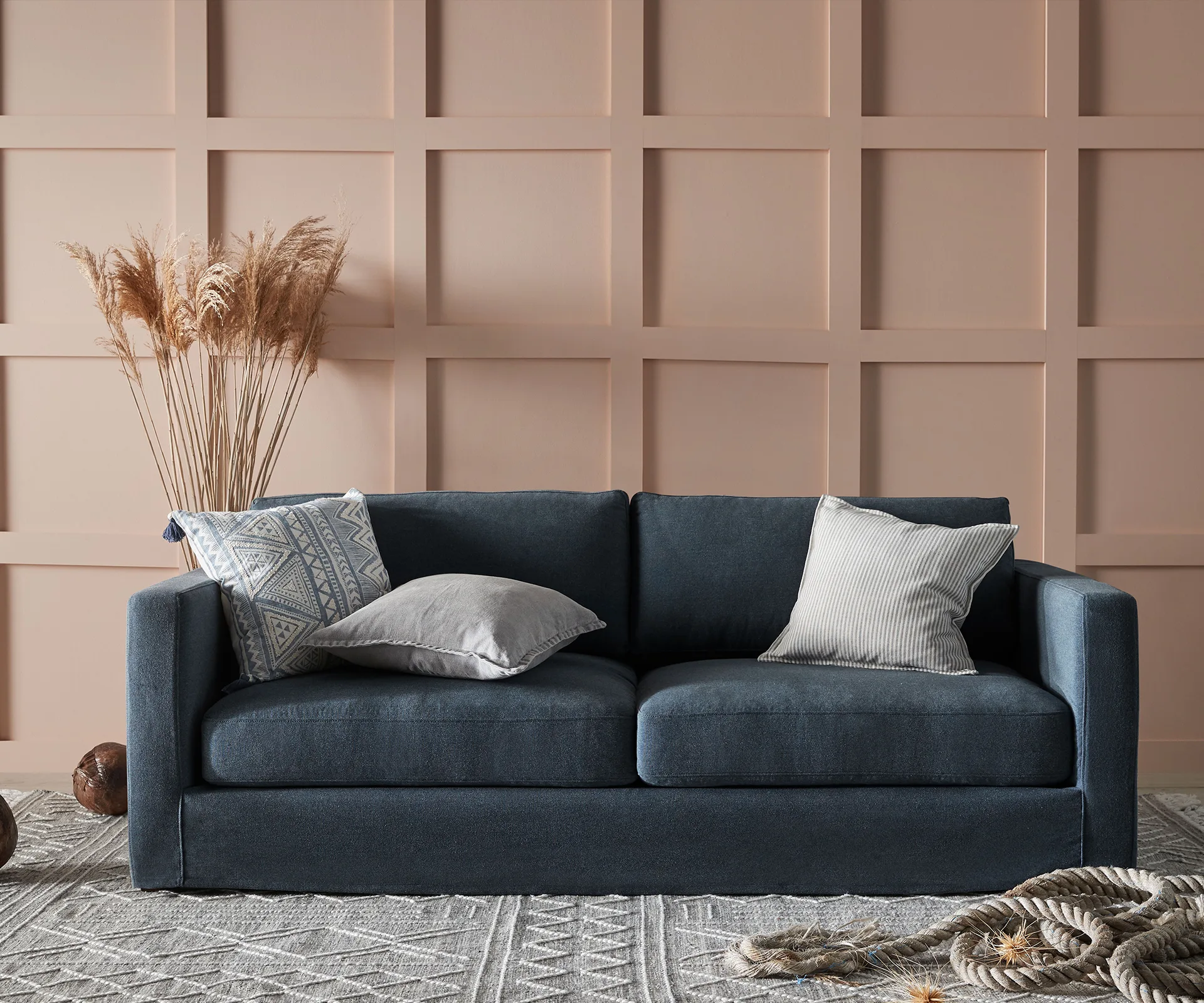 pink feature wall, toi toi, Freedom Furniture autumn