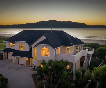 This Waikanae Beach home has enviable sea-views and beach access