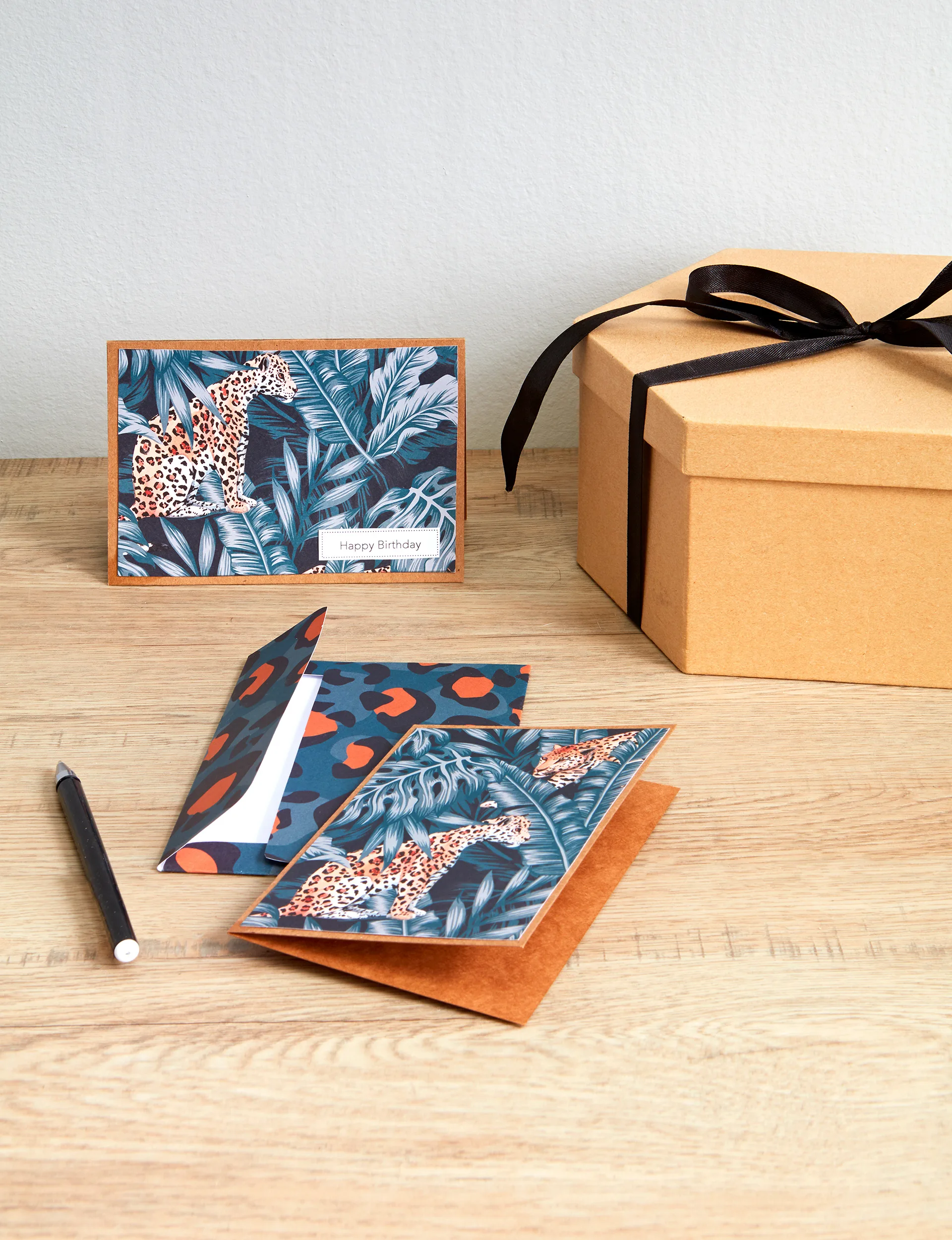 DIY leopard print card