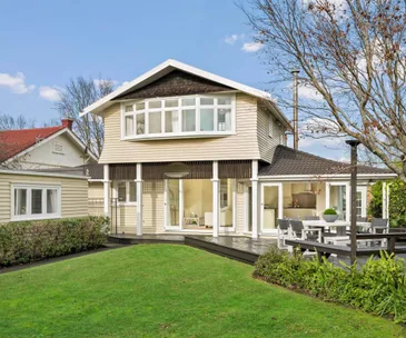 This 1920s character villa in Epsom offers stylish living inside and out