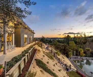 This modern home in Brooks View Heights comes with sweeping views