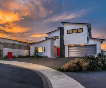 This modern Churton Park home for sale has a private cinema